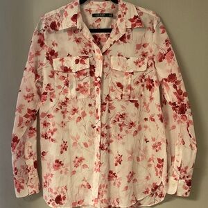 Ralph Lauren Pink Floral Blouse large